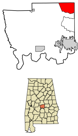 马布利在阿拉巴马州的位置