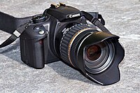 Canon EOS 350D camera with lens