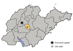 莱芜市在山东省的地理位置（2018年）