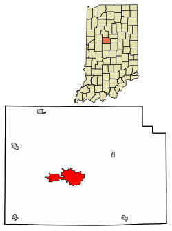 法兰克福在印地安纳州克林顿县中的位置