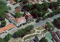 Aerial view of Izsák