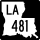 Louisiana Highway 481 marker
