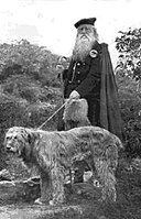 The O'Mahony of Kerry with his Irish Wolfhound