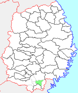 Location of Senmaya in Iwate Prefecture