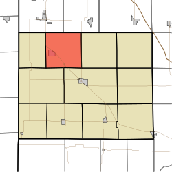 Location of Richland Township in Benton County