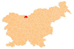 Location of the Municipality of Jezersko in Slovenia