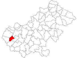 Location in Satu Mare County