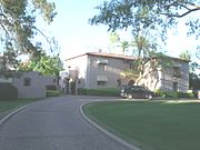 The Bennitt Mansion was built in 1928 and is located 126 E.Country Club Dr. The mansion is a good example of Spanish Colonial Revival Style residential architecture by master architect, Herbert Harmon Green. E.J. Bennitt was among the investors who in November 1882, organized the First National Bank of Phoenix, which later was reorganized as Valley Bank, which became the largest bank in Arizona. In March 1892, he organized the Phoenix National Bank. He organized the Phoenix Commandery No. 3, K.T., in 1891; was appointed gereneralissimo, elected eminent commander in 1893 and grand commander of the Grand Commandery of Arizona in 1895. The mansion was listed in the National Register of Historic Places on August 12, 2009, reference #09000609.