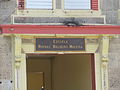 Nameplate identifying the school's name, Rafael Balseiro Maceira