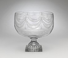 glass bowl with engraving