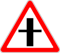 Crossroads with priority (triangle)