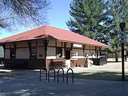 Peoria Railroad Depot - built in 1895 in Peoria, Az., was dismantled and rebuilt at the park.