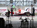 The Sevilla FC car in the pitlane at Silverstone Circuit (2010)