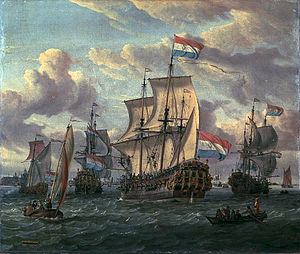 The 'Pieter and Paul' on the IJ in Amsterdam in 1698 (Abraham Storck)