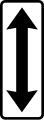 Repetition of the validity of a stop and parking prohibition sign placed perpendicular to the axis of the street