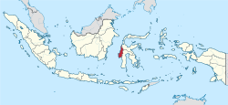 西苏拉威西省在印度尼西亚的位置
