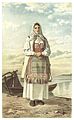 "Maiden from Senj area" painting, "The Serbs on the Adriatic", Louis Salvator, 1870.