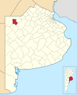 location of Florentino Ameghino Partido in Buenos Aires Province