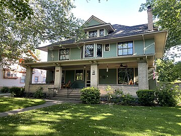 A house, in the American Foursquare style, in Corbin Park