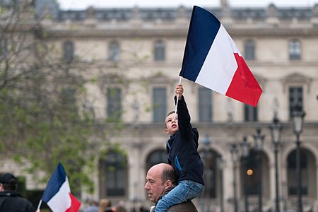 French Election- Celebrations at The Louvre, Paris
