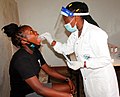 Image 49COVID-19 swab testing in Rwanda (2021). (from History of medicine)