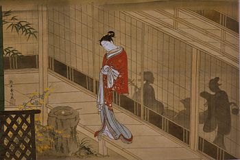 Woman in the night, by Suzuki Harunobu, c. 1765–1770