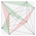 8 points in a square, 5 of 12 minimal triangles shaded[d] ('"`UNIQ--postMath-0000003B-QINU`"')