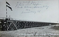 850 metre long wooden bridge near Poddubówek built in 3 weeks during WWI