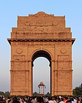 The India Gate is a triumphal arch and war memorial in the middle of New Delhi. It was designed by Edwin Lutyens and completed in 1921.