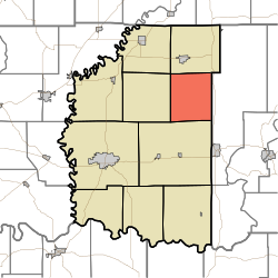 Location of Van Buren Township in Daviess County