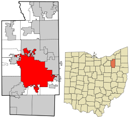 Location in Summit County and the state of Ohio.