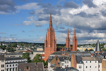 Panorama der Innenstadt von Wiesbaden