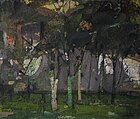 Garden, oil on canvas, 35x 40 sm