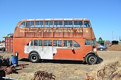 1952 Leyland OPD2 bus used by the Department of Performing Arts at the Darling Downs Institute of Advanced Education (DDIAE)