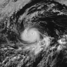8月2日，赫克托正处二级飓风标准的卫星影像