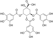 Chemical structure of 3,4,5-tri-O-galloylquinic acid