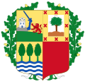 The plain red fourth quarter of the Basque arms once showed the linked chains of Navarre