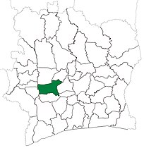 Daloa Department from 1988 to 2008. (Other subdivision boundaries began to change in 1995.)