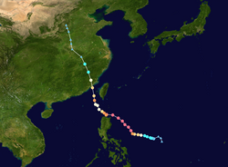 中度颱風杜蘇芮的路徑圖