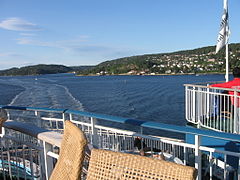 Oslofjord from Oslo-Copenhagen ferry.