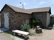 The Glendale Memorial Park Cemetery Caretakers’ House was built in 1895 and is located inside the Glendale Memorial Park Cemetery at 7844 N. 61st Ave. The Memorial Park Cemetery is Glendale’s first cemetery. It is listed in the Glendale Arizona Historical Society.