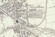 1916 map of Harrow & Wealdstone station showing the Stanmore branch