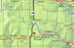KDOT map of Elk County (legend)