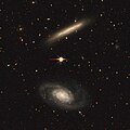 NGC 3454 (top) and NGC 3455 (bottom) with the legacy surveys