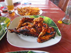 Chicken barbecue at "48 spices", Buea