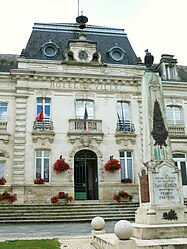 The town hall and war memorial