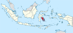 东南苏拉威西省在印度尼西亚的位置