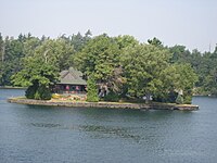 A house on one of the islands in the region