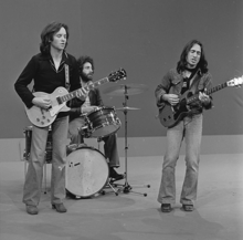 Eric Stewart, Kevin Godley and Lol Creme (performing as 10cc in 1974)