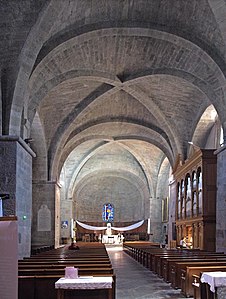 Lombard vaults of the nave of Notre Dame, the Bishop's cathedral